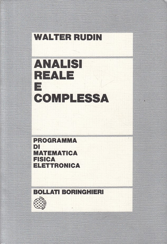 LZ- ANALISI REALE E COMPLESSA - RUDIN - BORINGHIERI --- 1988 - B - YFS566