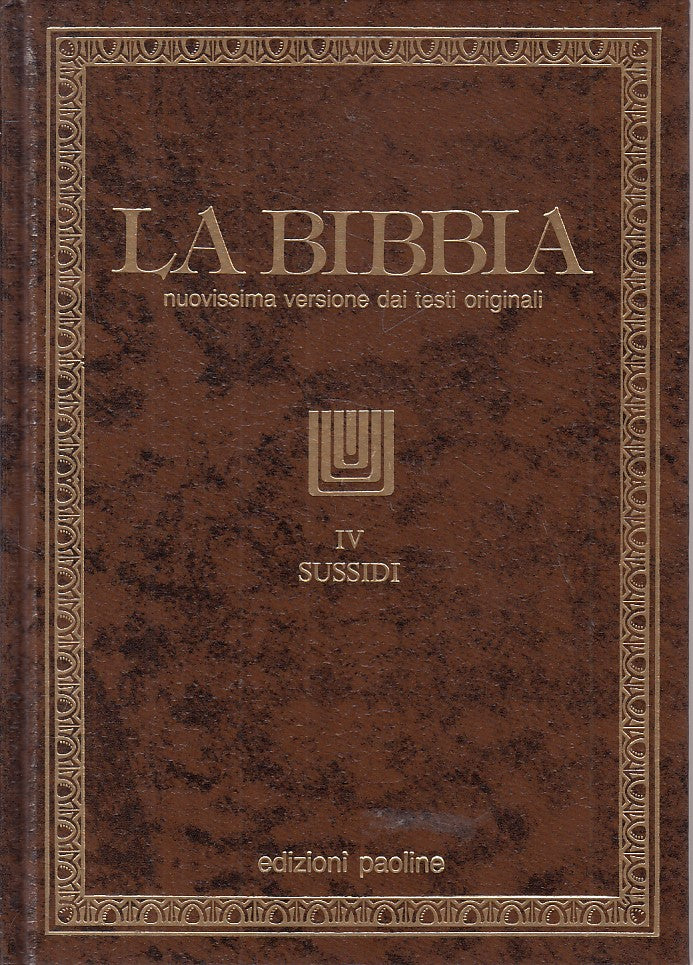 LD- LA BIBBIA NUOVISSIMA VERSIONE VOL. IV SUSSIDI-- PAOLINE--- 1991 - C - YFS172