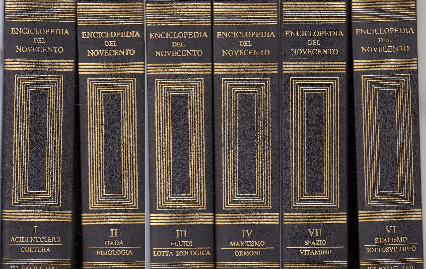 LZ- ENCICLOPEDIA DEL NOVECENTO 6 VOLUMI I/VII (-V) -- TRECCANI --- 1976 - C- YFS