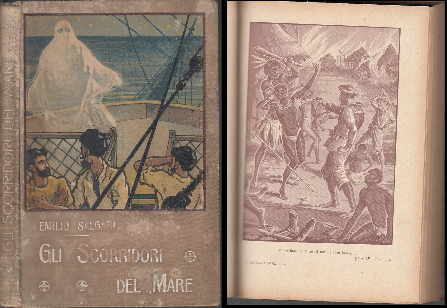 LB- GLI SCORRIDORI DEL MARE - SALGARI MELANDRI - VALLARDI --- 1929- C- XFS8