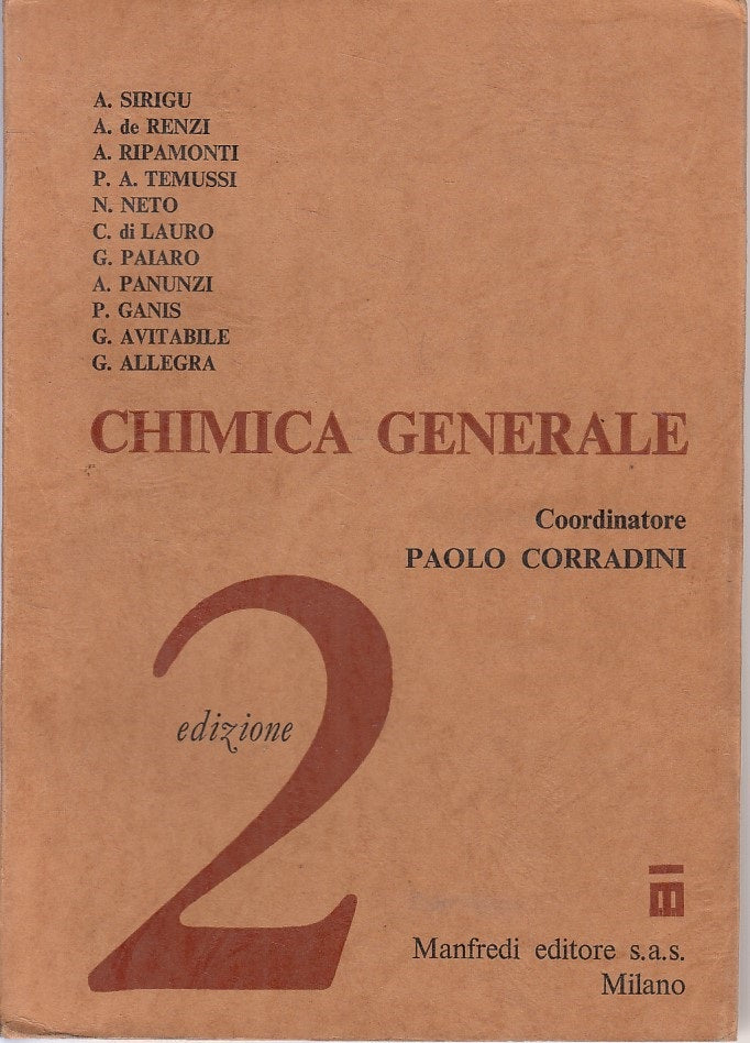 LZ- CHIMICA GENERALE - PAOLO CORRADINI - MENFREDI --- 1971 - B - YFS263