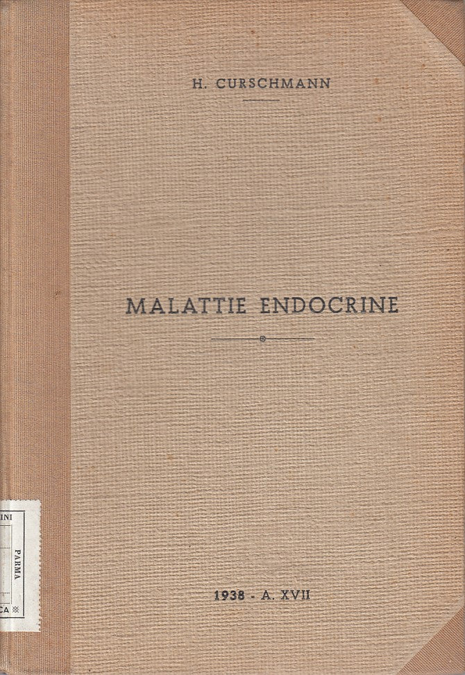LZ- MALATTIE ENDOCRINE - CURSCHMANN - COFA MILANO --- 1938 - C - ZFS60