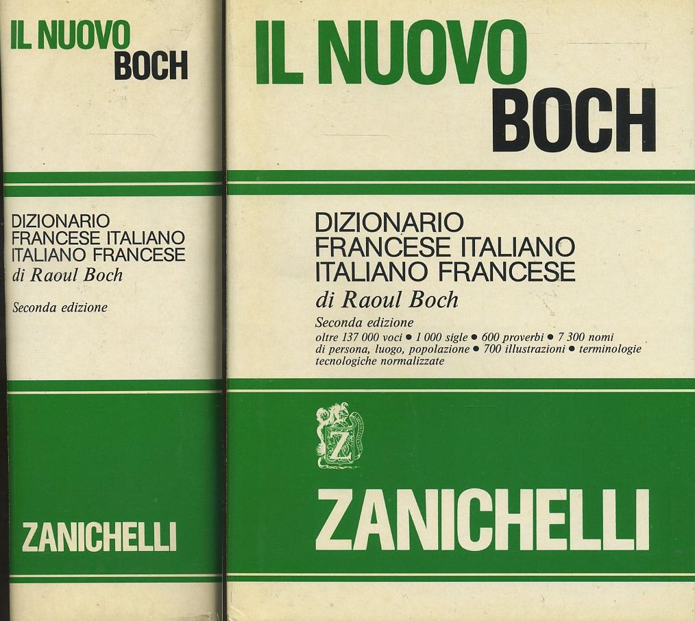 LZ- IL NUOVO BOCH DIZIONARIO FRANCESE ITALIANO -- ZANICHELLI--- 1986- CS- YFS700