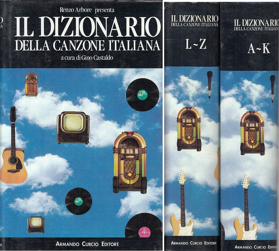 LZ- IL DIZIONARIO DELLA CANZONE ITALIANA 2 VOL. -- CURCIO --- 1990 - CS - YFS634