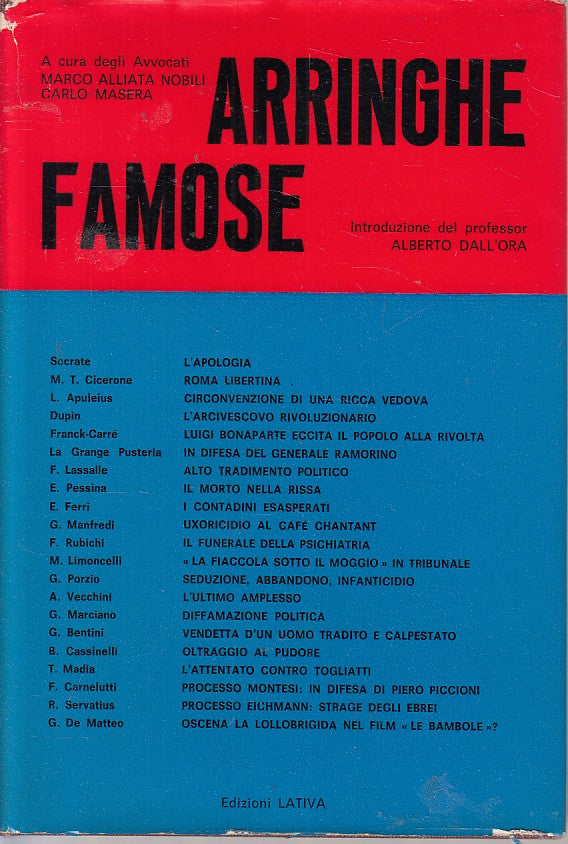 LS- ARRINGHE FAMOSE - NOBILI MASERA - LATIVA --- 1970 - CS - YFS479