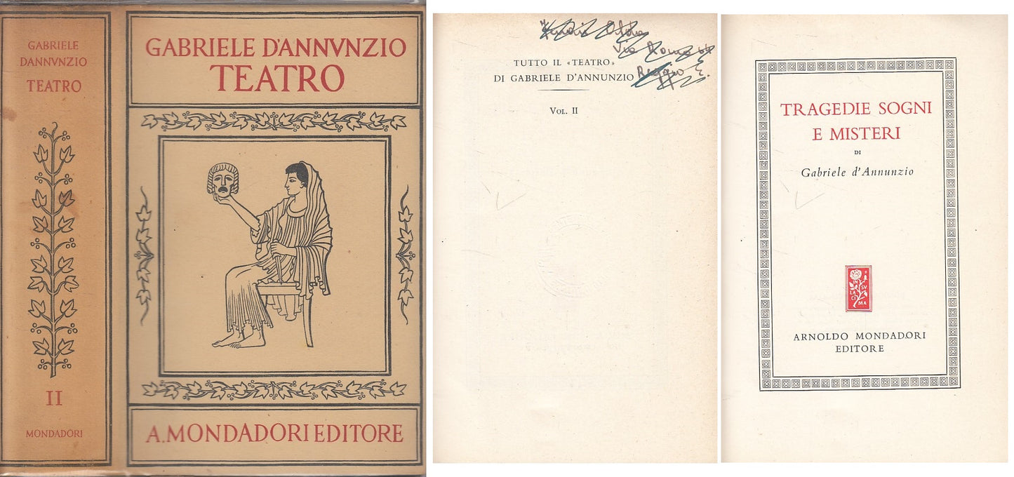 TEATRO VOLUME 2 - GABRIELE D'ANNUNZIO - MONDADORI --- 1945 - CS - YFS178