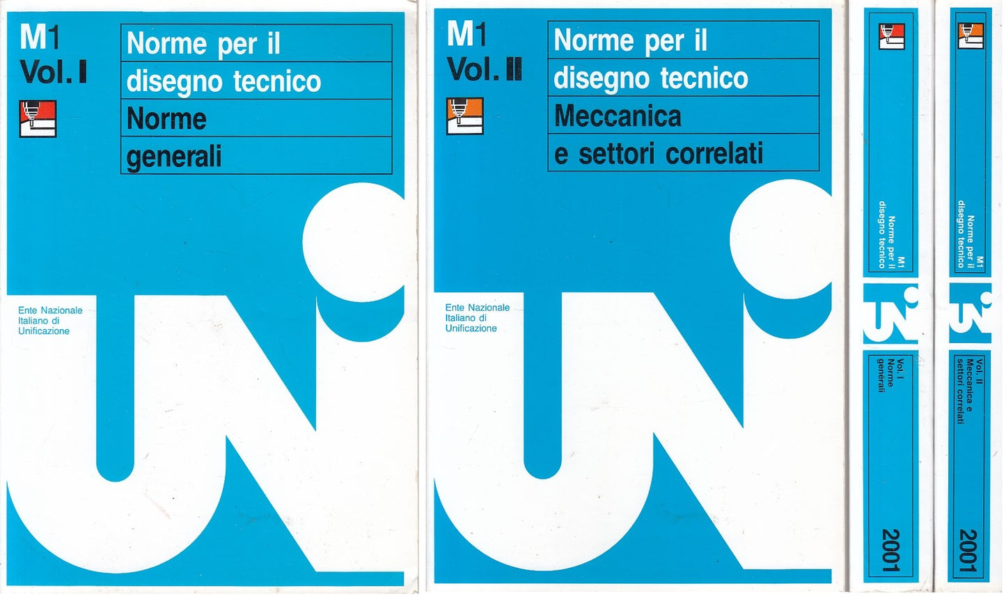 LZ- NORME PER IL DISEGNO TECNICO MECCANICA 2 VOLUMI -- UNI --- 2001 - B - YFS24