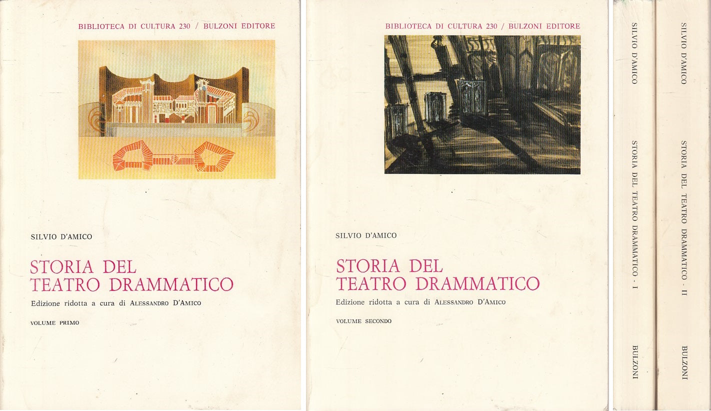 LS- STORIA DEL TEATRO 2 VOLUMI - D'AMICO - BULZONI - CULTURA -- 1982 - B - YFS24