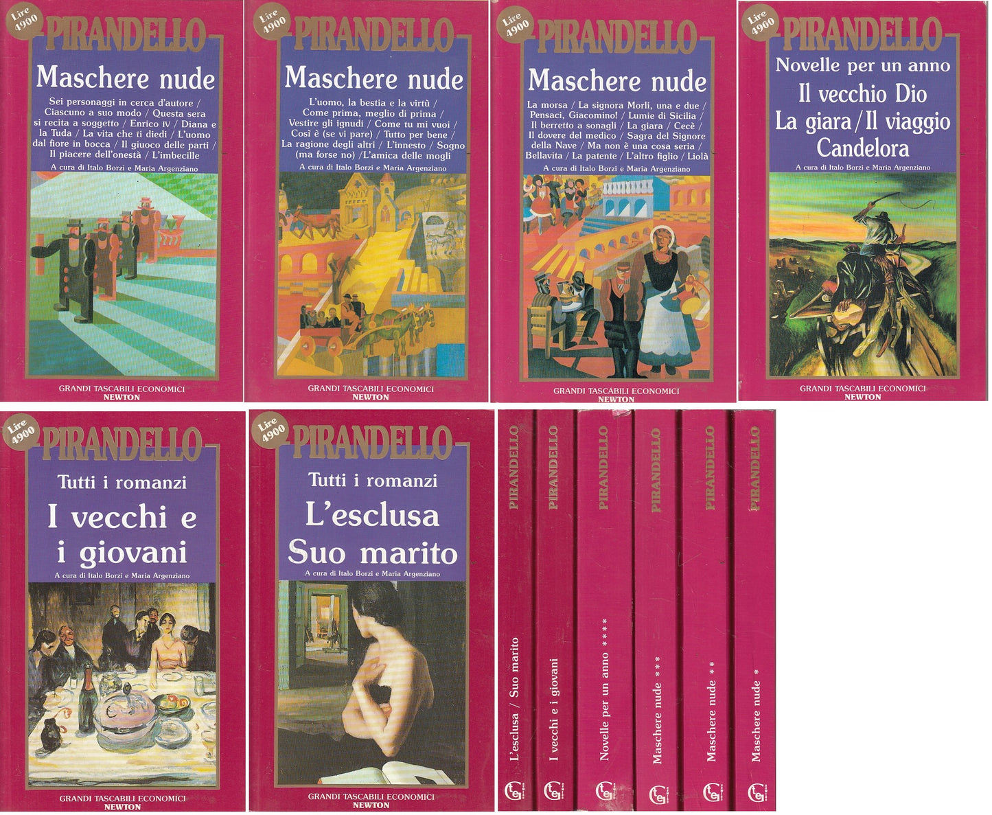 LN- MASCHERE NUDE NOVELLE ROMANZI 6 VOLL- PIRANDELLO- NEWTON--- 1993- B - YFS590