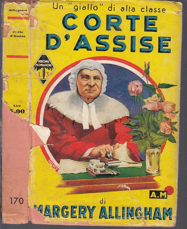 LG- CORTE D'ASSISE - ALLINGHAM - MONDADORI- LIBRI GIALLI 170 -- 1937- CS - XFS15