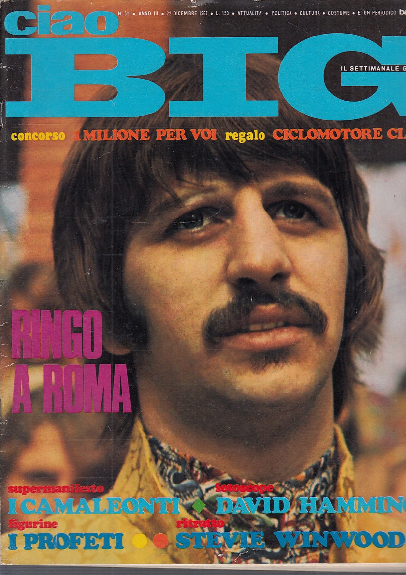 LT- RIVISTA CIAO BIG N.51 ANNO III POSTER DAVID HEMMINGS ----- 1967- S- YFS528