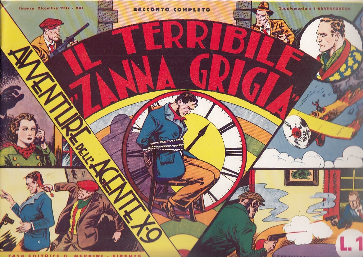 FZ- ANASTATICA AGENTE SEGRETO X-9 5 ALBI -- NERBINI - 1974 - S - QKX