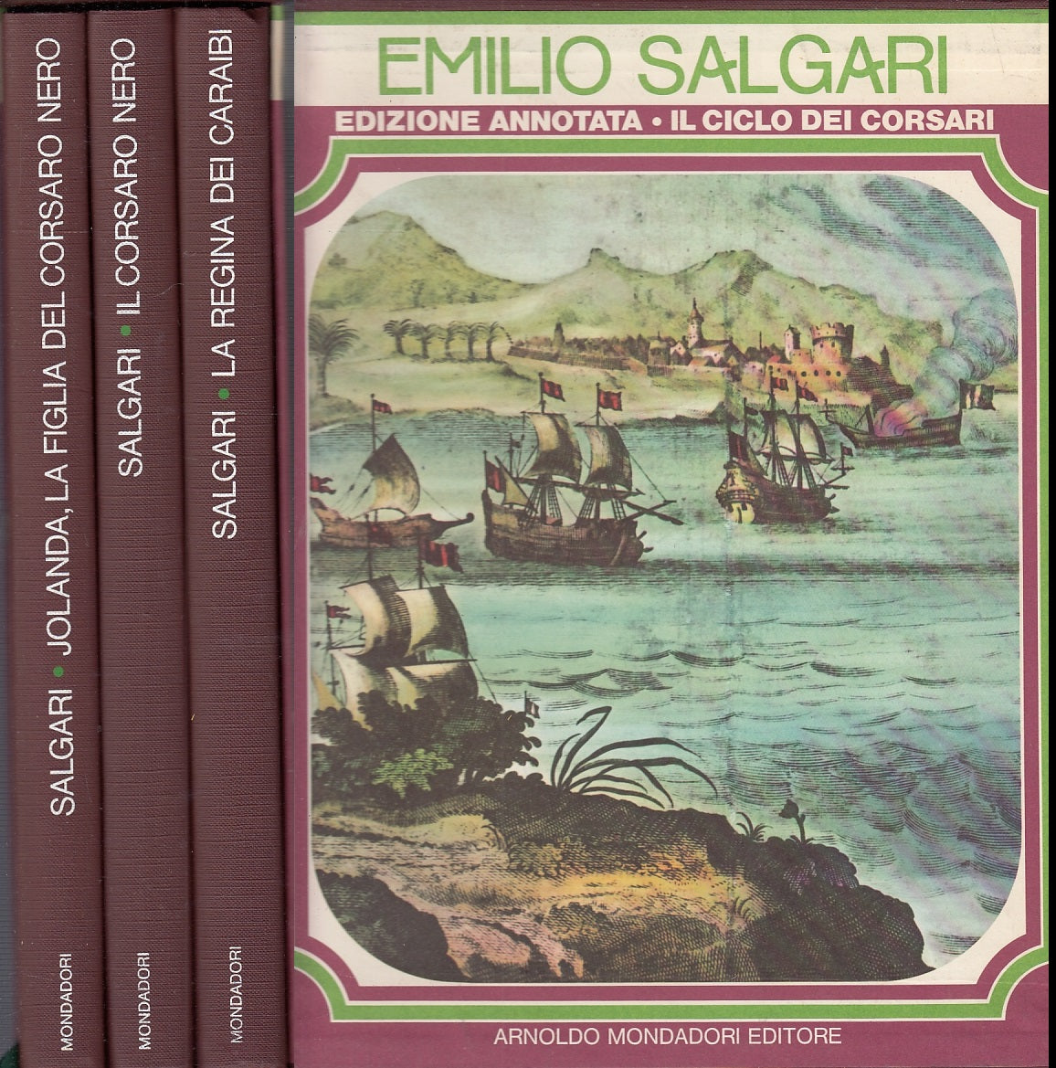 LN- CICLO DEI CORSARI COFANETTO 3 VOLUMI - SALGARI- MONDADORI-- 1a ED.- 1970- C- YFS