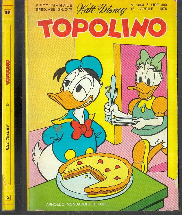 FD- TOPOLINO N.1064 CON BOLLINO PUNTI OTTIMO -- DISNEY MONDADORI - 1976 - B- RBX