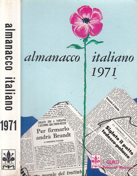 LS- ALMANACCO ITALIANO 1971 VOL. LXXI -- GIUNTI --- 1970 - B - YFS181