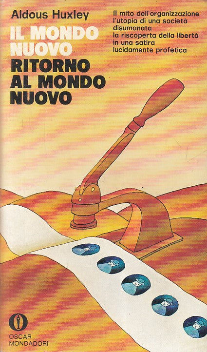 LN- MONDO NUOVO RITORNO AL MONDO NUOVO - HUXLEY - MONDADORI--- 1971 - B - YFS254