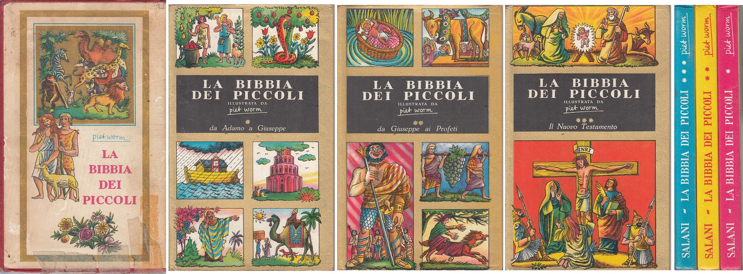 LD- LA BIBBIA DEI PICCOLI 3 VOLUMI - WORM - SALANI --- 1971 - CS - YFS481