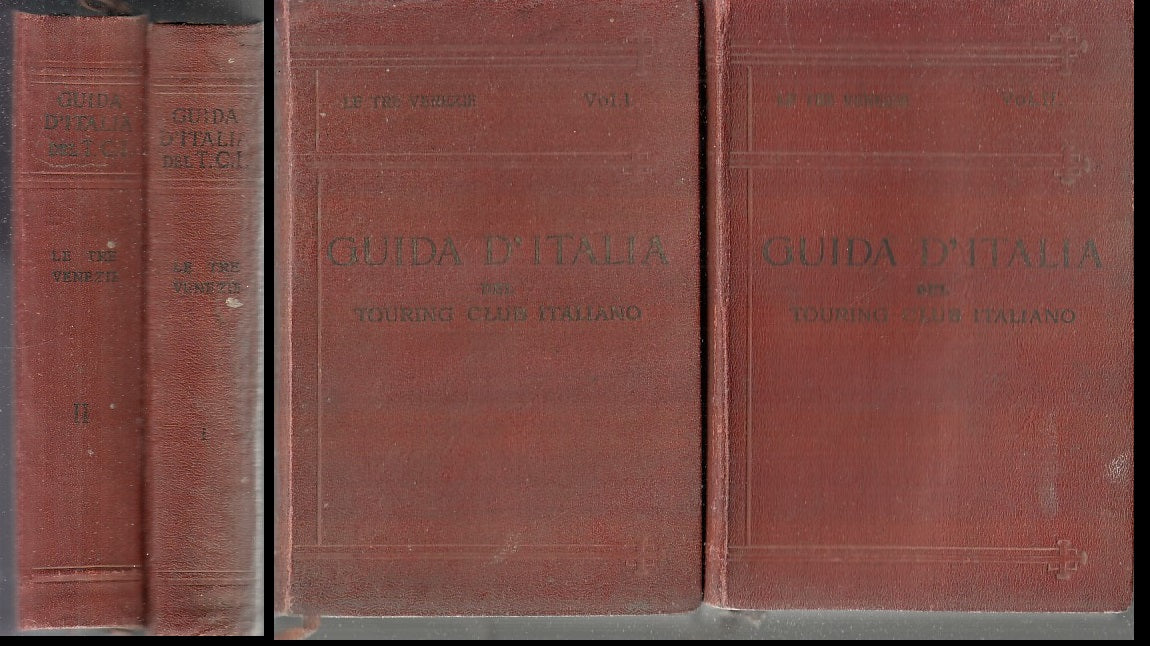 LV- GUIDA D'ITALIA TCI LE TRE VENEZIE 2 VOLUMI -- TOURING CLUB--- 1920- C- XFS33