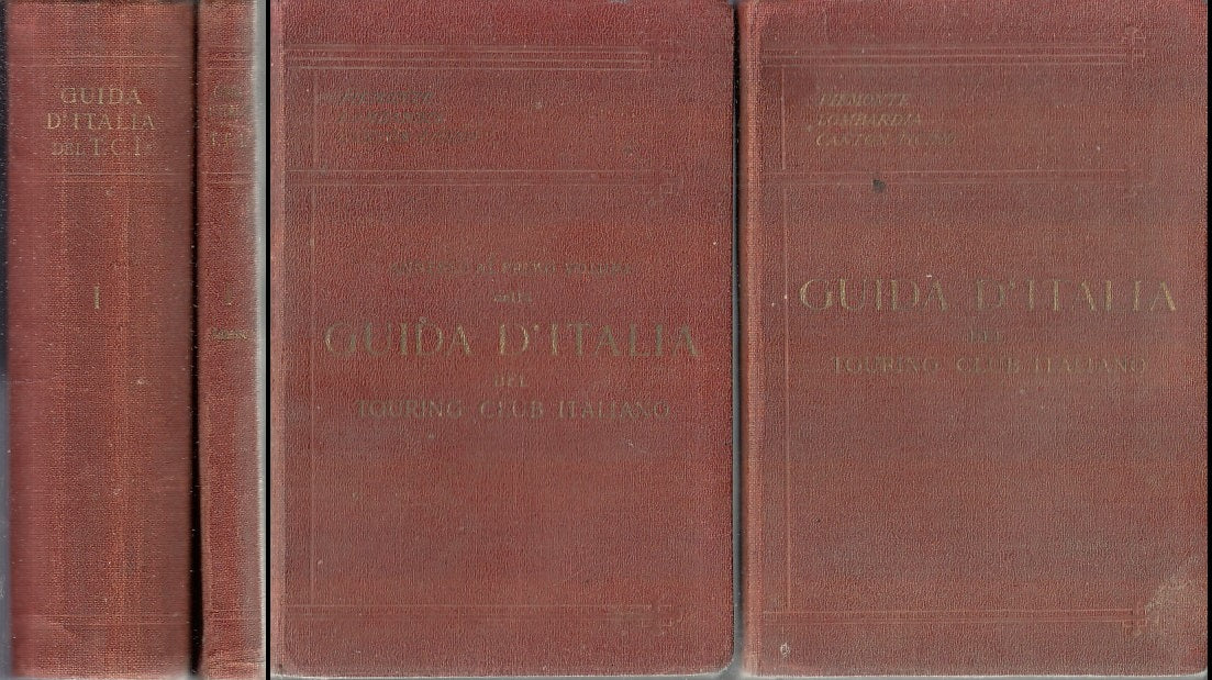 LV- GUIDA D'ITALIA DEL TCI PIEMONTE LOMBARDIA TICINO 2 VOLUMI----- 1914- C-XFS33