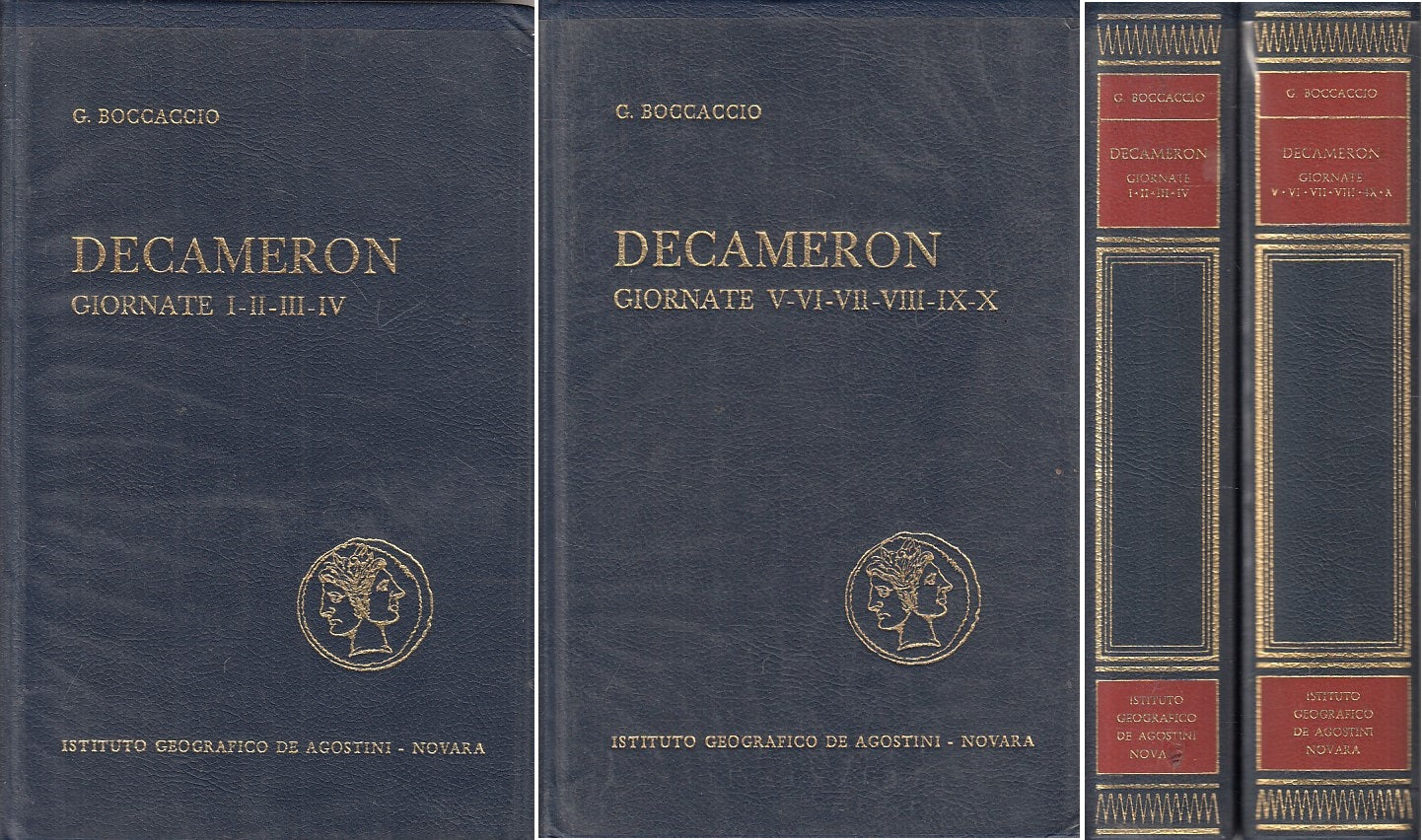 LN- DECAMERON 2 VOLUMI - GIOVANNI BOCCACCIO - DE AGOSTINI --- 1962 - CS - ZFS89