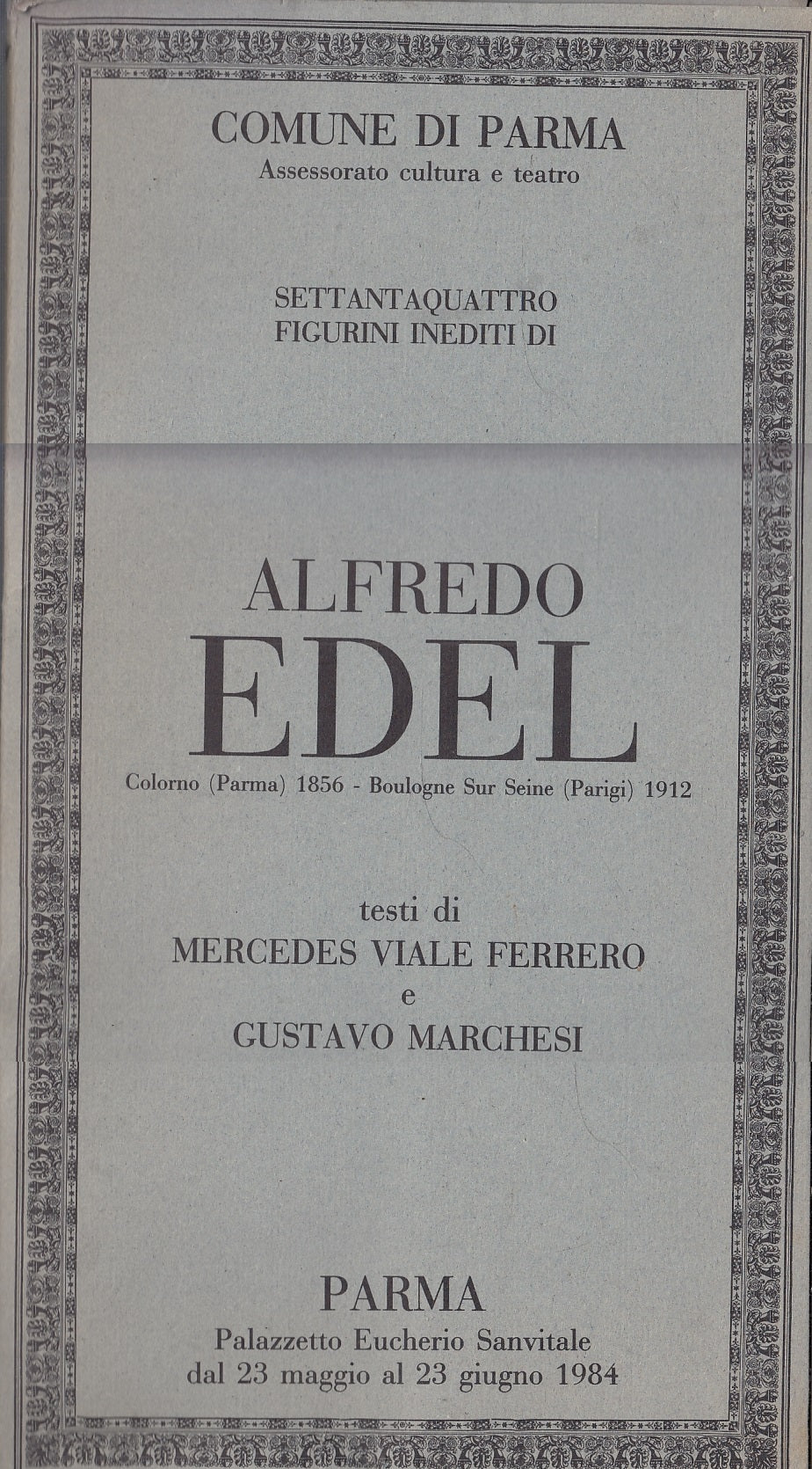 LT- SETTANTAQUATTRO FIGURINI INEDITI DI ALFREDO EDEL -- PARMA --- 1984 - B - WPR