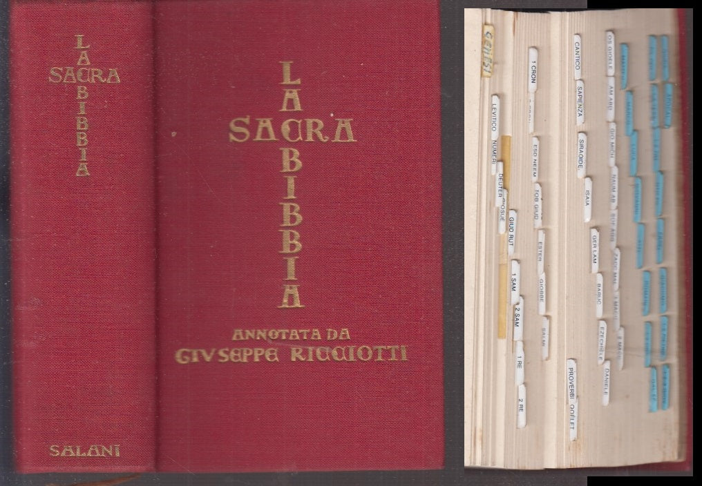LD- LA SACRA BIBBIA ANNOTATA DA GIUSEPPE RICCIOTTI -- SALANI --- 1954 - C- XFS60