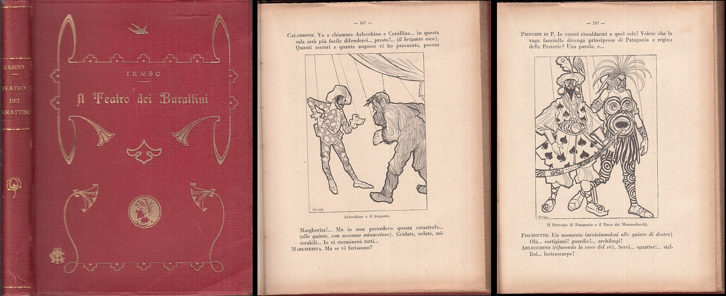 LB- IL TEATRO DEI BURATTINI ILLUSTRATO - YAMBO - VALLARDI --- 1928 - C - XFS62