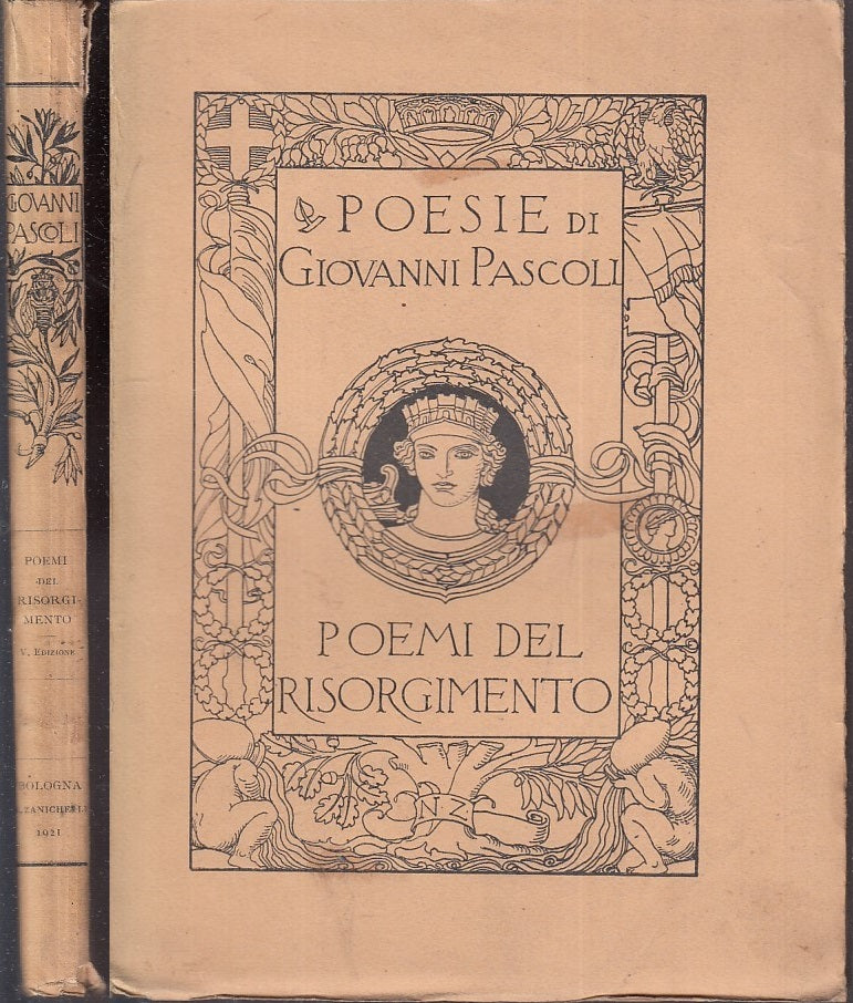 LN- POEMI DEL RISORGIMENTO INNO A ROMA - PASCOLI - ZANICHELLI --- 1921- B- XFS62