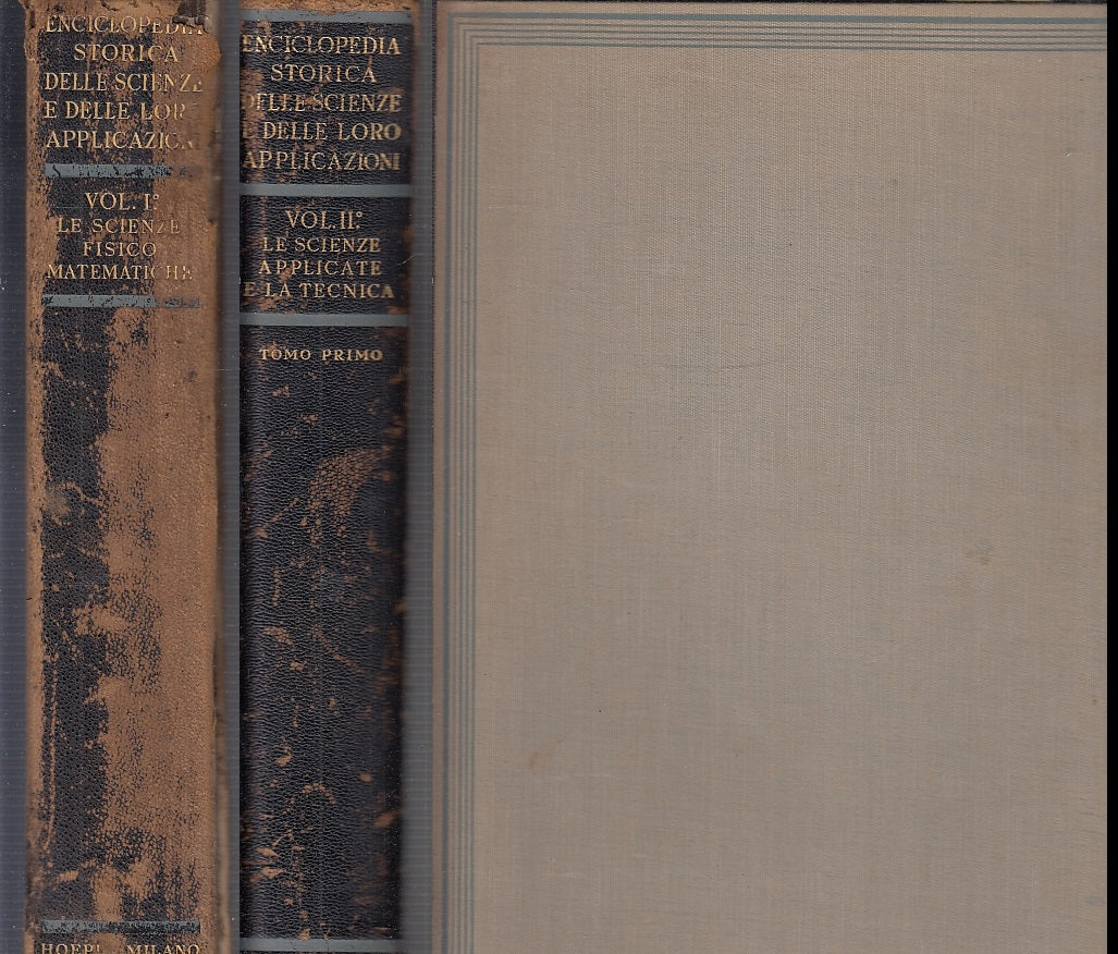 LS- ENCICLOPEDIA STORICA SCIENZE APPLICAZIONI 1/2 -- HOEPLI --- 1941- C- ZFS487