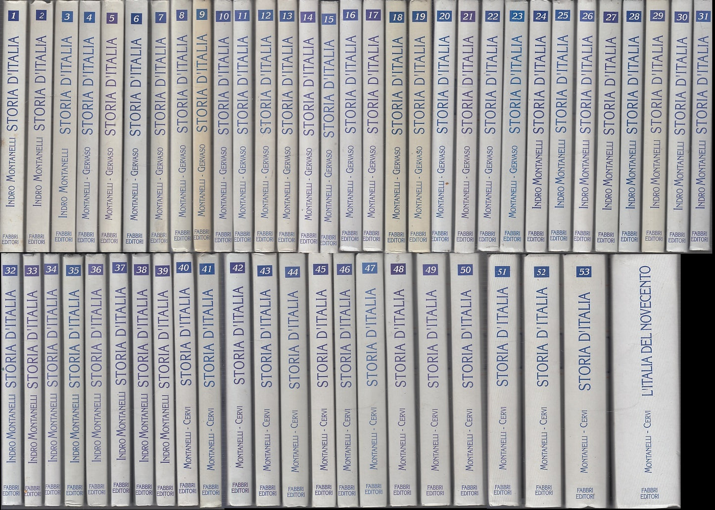 LS- LA STORIA D'ITALIA 1/53 + VOLUME NOVECENTO- MONTANELLI- FABBRI--- 1994- C- YFS