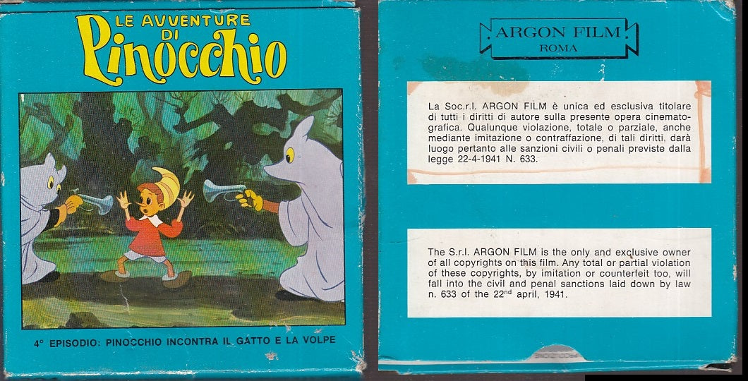 GG- ARGON FILM ROMA SUPER 8 - 4° PINOCCHIO INCONTRA IL GATTO E LA VOLPE - XFS20