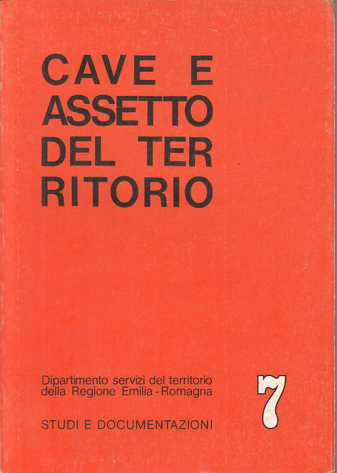 LS- CAVE E ASSETTO DEL TERRITORIO -- EMILIA ROMAGNA - STUDI -- 1975 - B - ZFS9