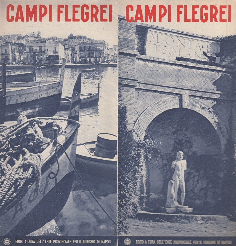 CV- GUIDA TURISTICA CAMPI FLEGREI PIEGHEVOLE CON DEPLIANT- ENIT 1949 - XFS65