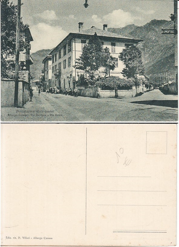 CC- CARTOLINA PIEDIMULERA VALLE OSSOLA ALBERTO CORONA VIA ROMA - XFS65 RFX100