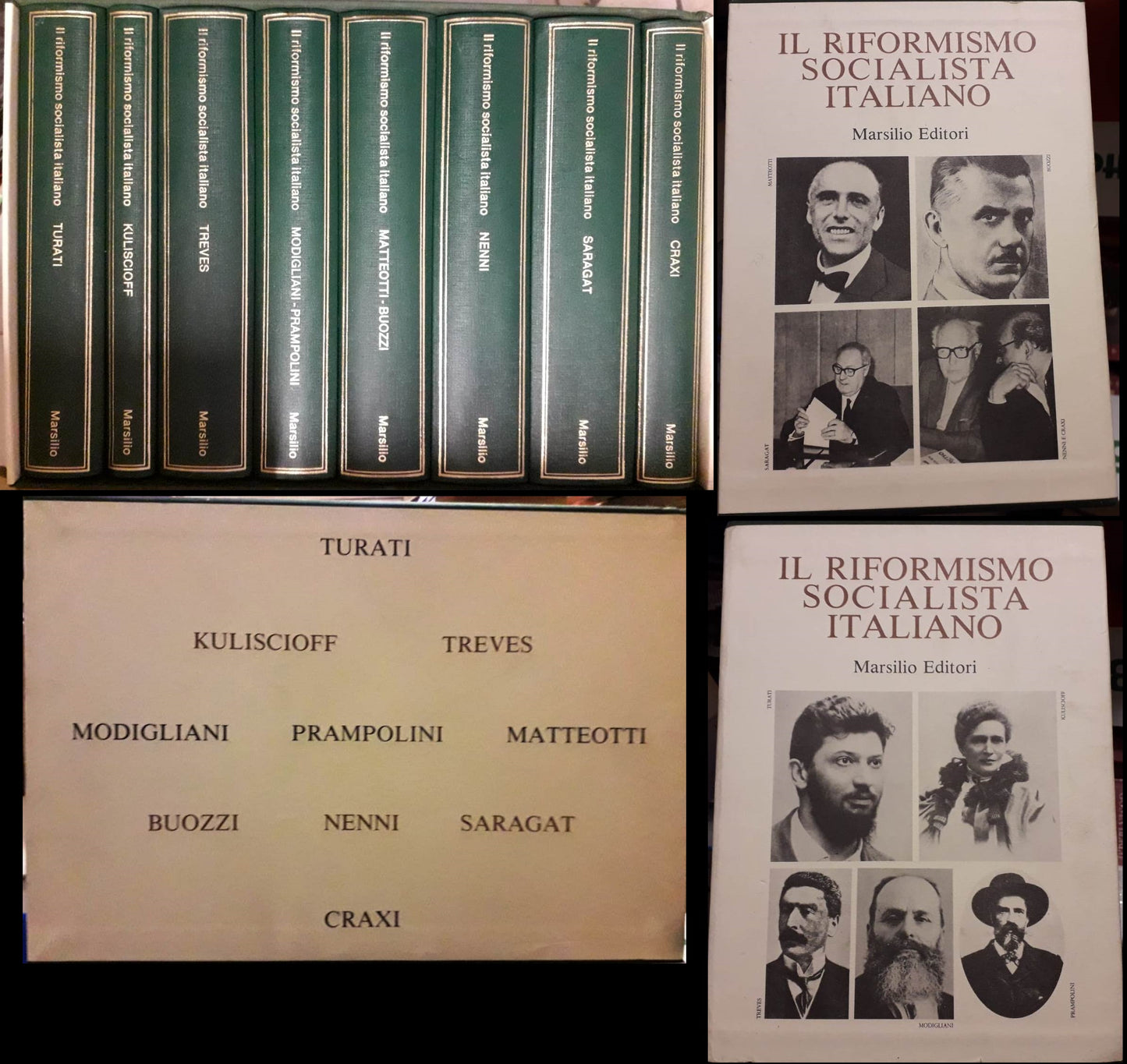 LS- IL RIFORMISMO SOCIALISTA ITALIANO COFANETTO 8 VOLUMI-- MARSILIO--- 1981- C- YFS