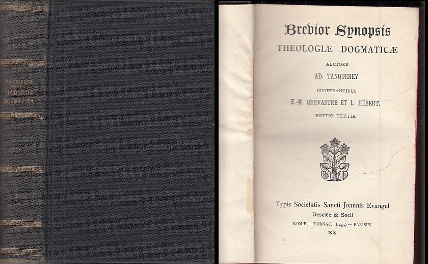 LD- BREBIOR SYNOPSIS THEOLOGIAE DOGMATICAE LATINO- TANQUERRY---- 1919- C- XFS42
