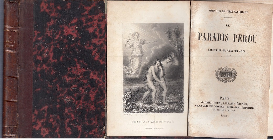 LH- PARADIS PERDU ILLUSTRE' - CHATEAUBRIAND - GABRIEL ROUX --- 1858- C- XFS42
