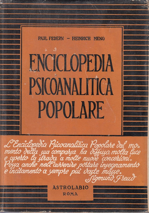 LS- ENCICLOPEDIA PSICOANALITICA POPOLARE -- ASTROLABIO --- 1949 - CS - YFS407