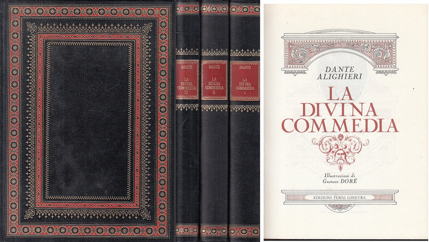 LN- LA DIVINA COMMEDIA 3 VOLUMI - DANTE ALIGHIERI - FERNI --- 1973 - C - YFS477