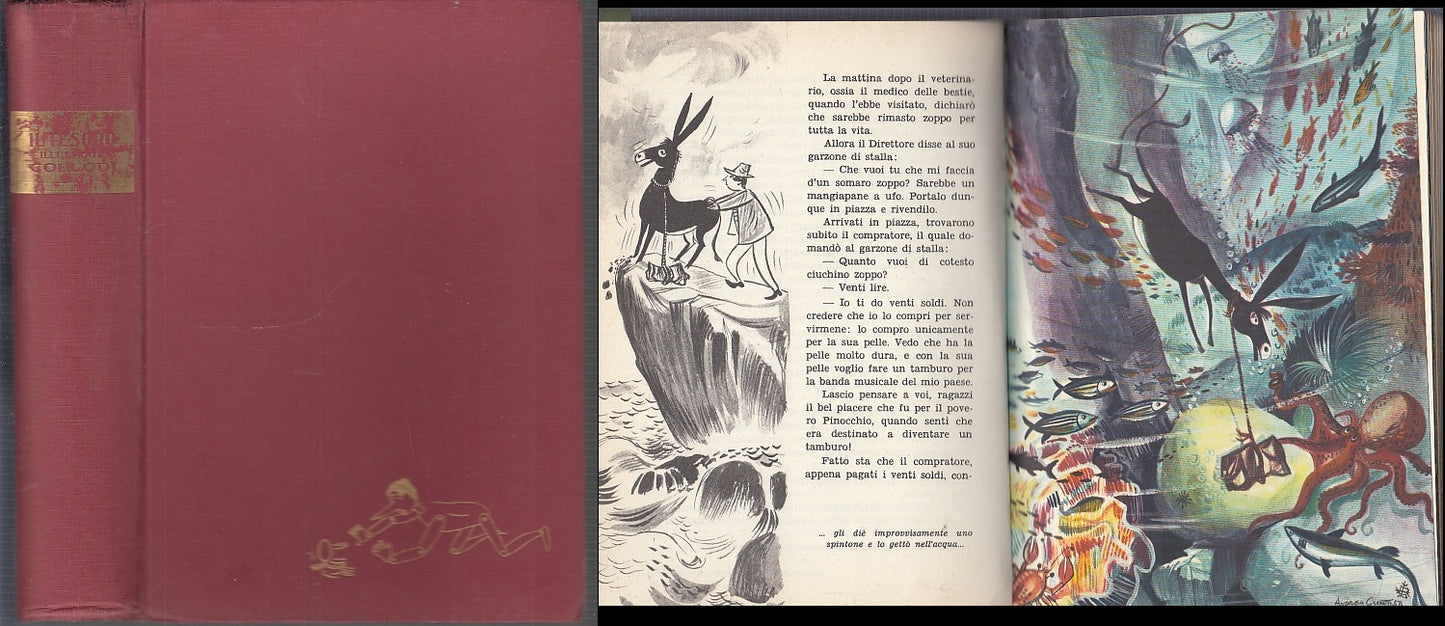LB- IL TESORO ILLUSTRATO PINOCCHIO GIANNETTINO- COLLODI CURTI---- 1959- C-ZFS551