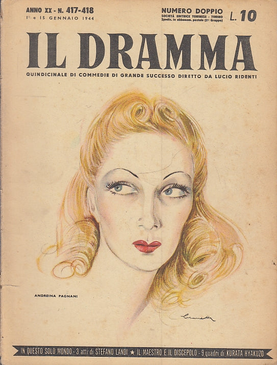 LH- BLOCCO RIVISTA IL DRAMMA 10 NUMERI DAL 1940 AL 1944 ----- 1940 - B - XFS7