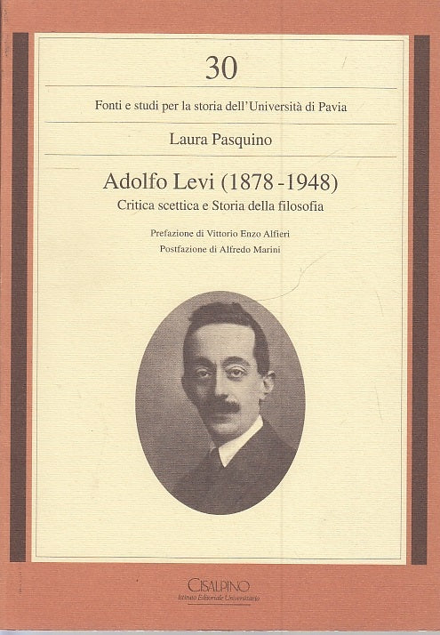 LS- ADOLFO LEVI 1878/1948 FILOSOFIA- LAURA PASQUINO- CISALPINO--- 1998- B-YFS309