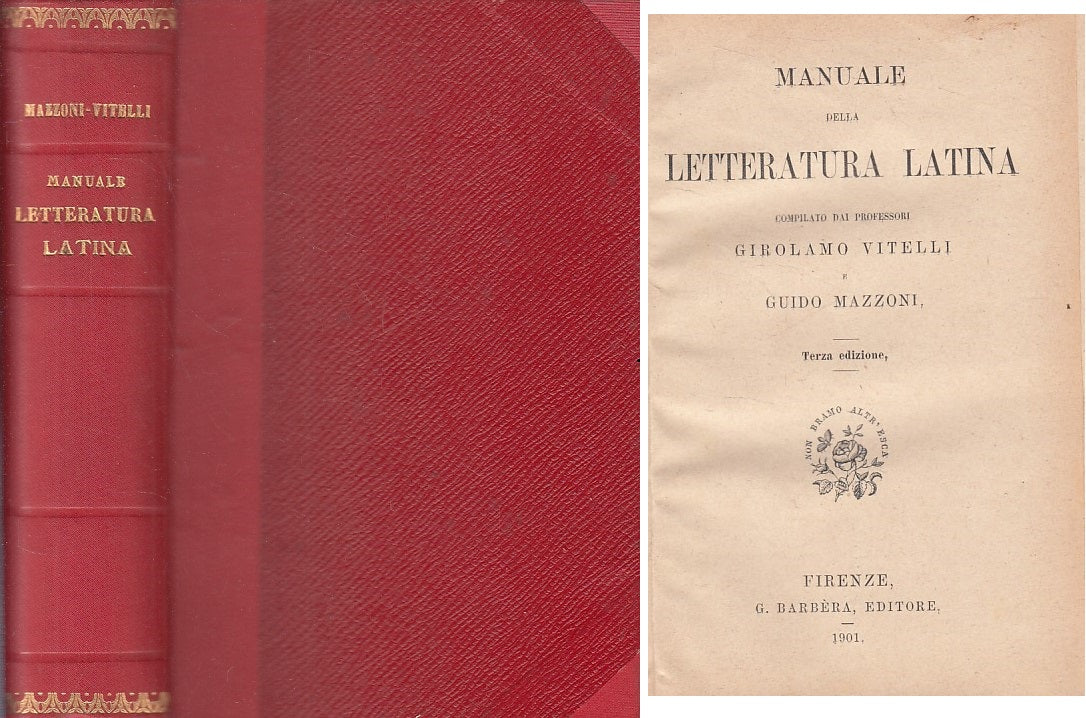 LS- LETTERATRUA LATINA - VITELLI MAZZONI - BARBERA --- 1901 - C - YFS402