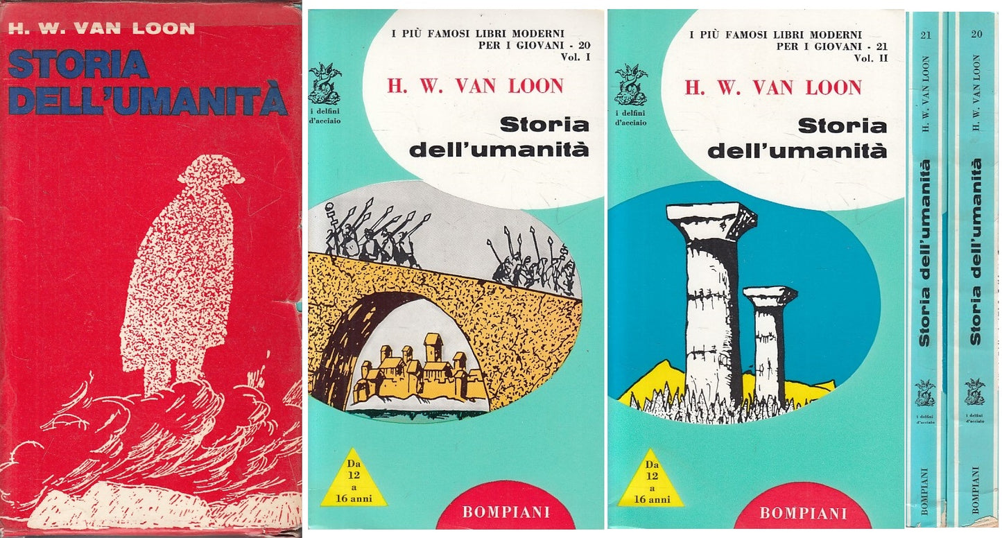 LS- STORIA DELL'UMANITA' 2 VOLL. - VAN LOON BOMPIANI ---- 1963 - B - YFS404