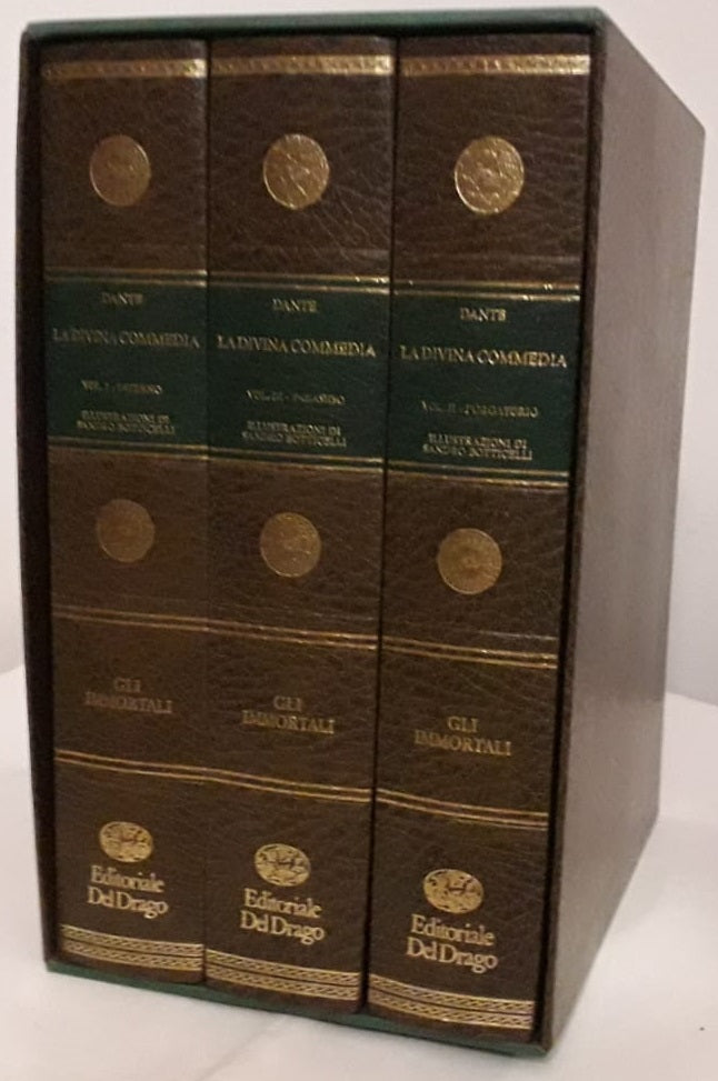 LN- LA DIVINA COMMEDIA 3 VOLUMI - DANTE ALIGHIERI - DEL DRAGO--- 1981- C- ZFS319