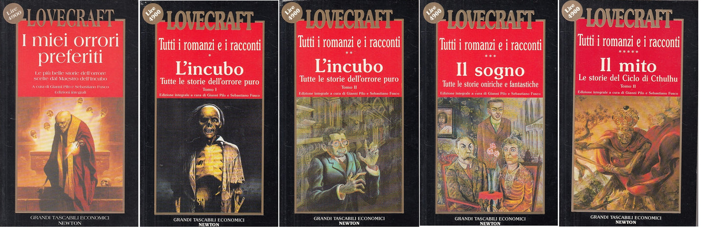 LN- ROMANZI RACCONTI ORRORI PREFERITI - LOVECRAFT - NEWTON --- 1993 - B - YFS603