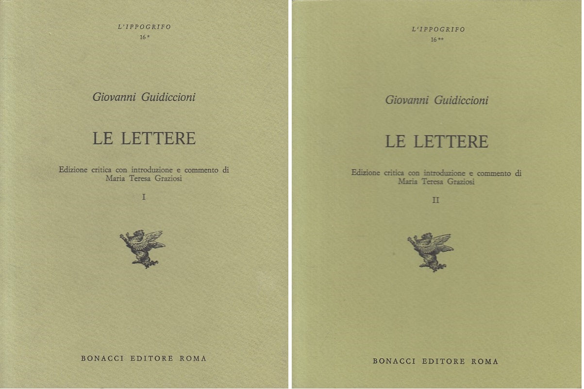 LS- LE LETTERE 2 VOLUMI - GUIDICCIONI - BONACCI - IPPOGRIFO-- 1979 - B - ZFS436