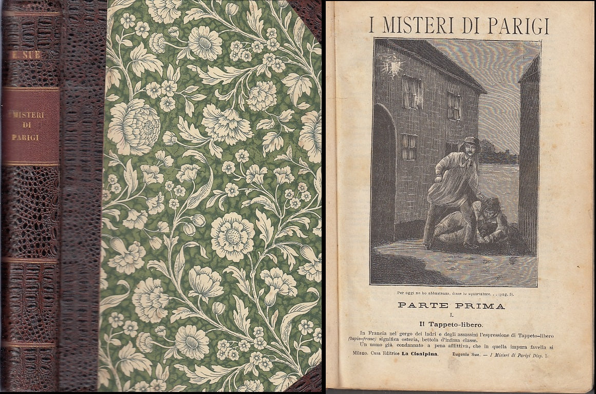 LN- I MISTERI DI PARIGI RILEGATO - EUGENIO SUE - LA CISALPINA --- 1850- C- XFS17