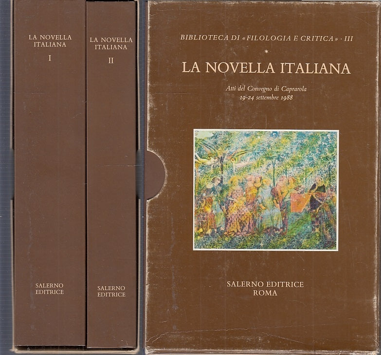 LN- LA NOVELLA ITALIANA COFANETTO 2 VOLUMI CAPRAROLA-- SALERNO--- 1989- B- XFS41