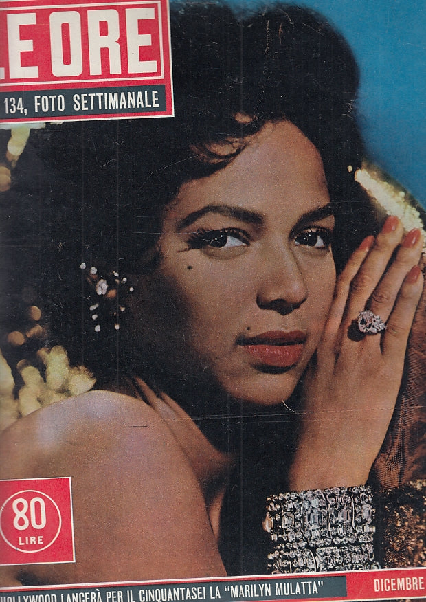 LR- RIVISTA LE ORE 134 III MARILYN MULATTA ----- 1955- S- YFS716